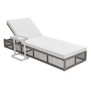 Luxury Beach Sunbed Furniture Outdoor Garden Lounge Chairs Rope Aluminum Sun Lounger for Pool Side