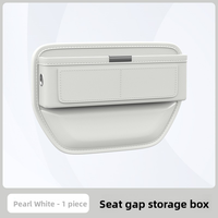 Organisateur de rangement de luxe pour l'espace entre les sièges de voiture, boîte de rangement en cuir PU, porte-gobelet, poche latérale pour accessoires intérieurs de voiture, sac de console automobile