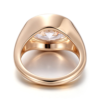 Fabricant OEM ODM de bijoux fins, bague en diamant de laboratoire ovale 4 carats, certification IGI, bague en or massif 18K 14K pour homme, bague de mariage en diamant de laboratoire