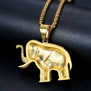 Collar con Colgante de Elefante del Zodiaco, de Acero Inoxidable Chapado en Oro con Pedrería, Unisex, Regalo, Joyería, Marca Yúnique - Product Image 4
