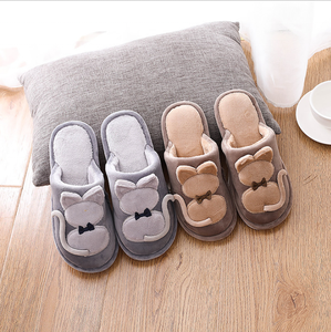 Chaussons d'hiver pour femmes, chaussures de chat de dessin animé, chaussons d'intérieur doux et chauds pour l'hiver, chaussons de chambre à coucher pour les couples, chaussures en dropshipping - Product Image 3
