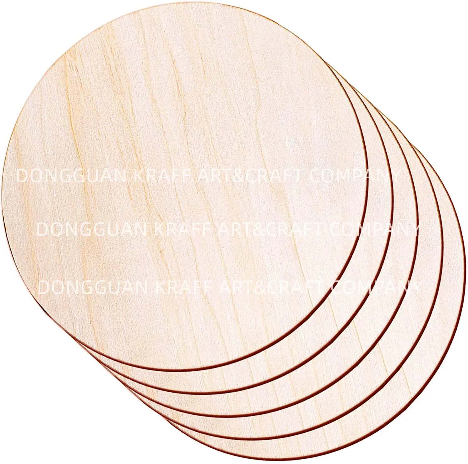 KRAFF Amazon Top Seller pezzi di legna da 12 pollici in legno grezzo non finito fette rotonde cerchi in legno per artigianato