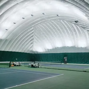 Cúpula de aire multifuncional, estructura de membrana inflable, estadio deportivo de tenis