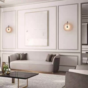 Marble Wall <b>Lamp</b> Round Off White E27 Led <b>Warm</b> Light For Living Room Bedroom Study - Product Image 2