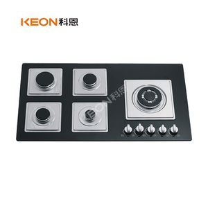 Keon Factory suministra directamente 5 quemadores electrodomésticos <span class=keywords><strong>cocina</strong></span> empotrada estufa de <span class=keywords><strong>gas</strong></span> de vidrio templado negro - Product Image 2