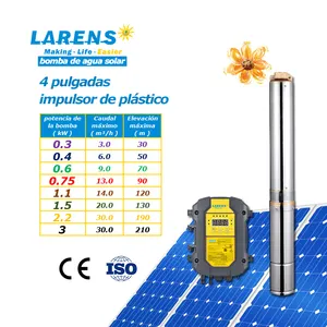 Pompe solaire de impulsor de plastico de 4 polegadas bomba de agua Solar