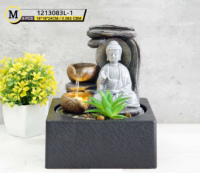 Fontaine de table lumineuse en résine à led, 1 pièce, nouveaux modèles, décoration intérieure, visage de bouddha, vente en gros, 2022