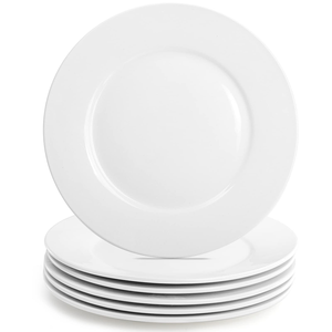 Platos de Porcelana Blanca Plana de 10.5 Pulgadas, Listos para Enviar al por Mayor, Platos Redondos de Cerámica para Restaurante, Boda, Hotel - Product Image 1