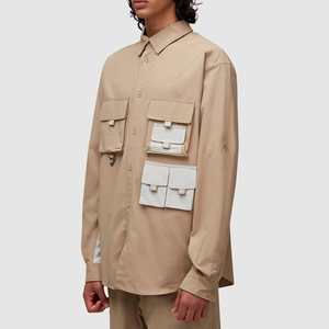Camisa de Trabajo Oxford Ripstop de Manga Larga con Botones para Hombre, Personalizable al por Mayor, con Cuatro Bolsillos en el Pecho, Transpirable y de Talla Grande - Product Image 2