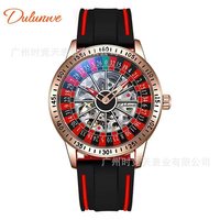 Reloj Mecánico Automático Dulunwe 6061 para Hombre, Diseño Hueco, Resistente al Agua, con Esfera Giratoria, Moderno y Elegante, en Oferta