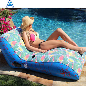 Nhà Máy Tùy Chỉnh Thiết Kế In Ấn Vinyl PVC Không Khí Thổi Inflatable <span class=keywords><strong>S</strong></span> Hình Dạng Lounger Sofa Settee Cho Bãi Biển Hồ Bơi Giải Trí Ghế - Product Image 2