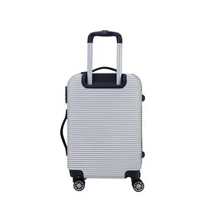 Valise de voyage à roulettes personnalisée 20 24 28 pouces de grande capacité sacs à roulettes en aluminium mallette à bagages en ABS avec fermeture éclair antivol
