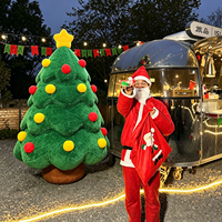 Sapin de Noël gonflable géant personnalisé avec boules et étoile, en tissu Oxford imperméable, facile à installer, décoration de Noël, sapin gonflable