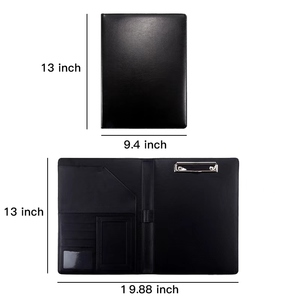 2025カスタマイズロゴPUレザーファイルフォルダポートフォリオポケットドキュメント収納キャリーバッグ新デザインA4多機能クリップボード - Product Image 5