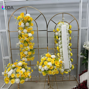 Centro de mesa con forma de bola de flores artificiales, color amarillo y blanco, decoración para bodas, arreglos para decoración de eventos y fiestas de cumpleaños - Product Image 6