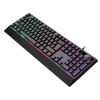 OEM GK312 Interface USB Plug and Play Clavier rétroéclairé filaire 104 touches supportant plusieurs langues Gravé au laser