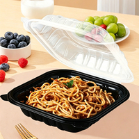 LOKYO Contenitore per Alimenti in Plastica PP, 6" 8" 9", 1 e 3 Scomparti, Adatto al Microonde, Ermetico, Scatola per Pasti