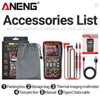 Multimètres à imagerie thermique ANENG AR01, charge USB Type-C, 1000V, 25000 points, testeur 250MOhm, écran TFT pour outils, 1 an