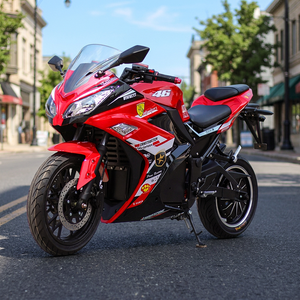Motocicleta Deportiva Eléctrica Roja de Alta Potencia, 46 Racing, 600-1000CC, Frenos de Disco Dobles sin Escobillas, Alto Rendimiento - Product Image 2