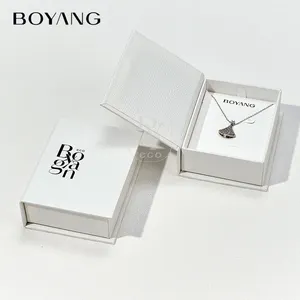 Custom New Design Eco Friendly Book Shape Paper Earring Necklace Jewelry Box Packaging