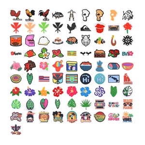 Clog Charms für Schuhe Dekoration Sommer Hawaii Serie Custom Carton Clog Charms Hot Selling Soft Rubber Custom Logo Umwelt freundlich - Product Image 1