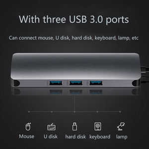 Hub USB C 9 en 1 de Alta Calidad, Adaptador Tipo C, Estación de Acoplamiento 4K para HDMI, RJ45, Audio de 3.5mm para Accesorios de Computadora - Product Image 5