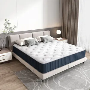 Thoải Mái Matelas Mật Độ Cao Bọt Nệm Trong Hộp Đặt Hàng Trực Tuyến Làm Mát Lai Cao Su Gel Bộ Nhớ Bọt Túi Mùa Xuân Nệm