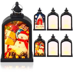 Linterna de Vela Navideña para Sublimación, Mini Linterna LED Colgante en Blanco para Decoración de Halloween, Manualidades para Interiores y Exteriores del Hogar - Product Image 2