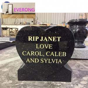 EVERONG простой дизайн черный гранит дешевый вертикальный американский стиль надгробие и памятники - Product Image 5