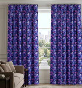 Cortina de Terciopelo con Diseño de Cascada y Flores de Cerezo, Inspirada en la Naturaleza, Cortina Opaca para Ventana, Decoración Elegante para Oscurecer la Habitación - Product Image 3