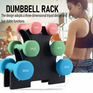 Neoprene tráng Gang 1kg 2kg 3kg quả tạ Set với Rack cho phòng tập thể dục tập thể dục tập thể dục - Product Image 2