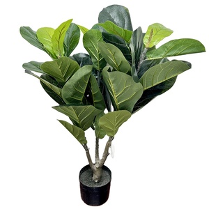 Ficus Pandurata Hance Artificiel en <span class=keywords><strong>Pot</strong></span>, Plusieurs Tailles, Ficus Lyrata Artificiel, Figuier, Arbre à Violon, Décoration d'Intérieur, Bonsaï - Product Image 1