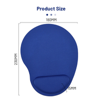 Tapis de souris de repose-poignet de soutien de poignet de gel de Base de silicone souple bleu pour le tapis de souris d'installation de maison ou de bureau