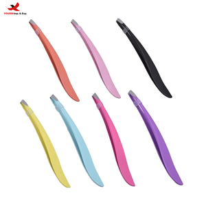 3 Days Colorful Stainless Steel Customized Eyebrow Tweezers Wholesaler Beauty <b>Tool</b> for Eyebrow <b>Makeup</b> GZ RTS Bulk Mixed Order - Product Image 1
