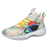 Chaussures de Basketball Montantes Confortables pour Hommes, Baskets Sportives Robustes à Pointe Sécurisée pour Jeunes et Adultes