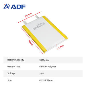 リチウムポリマーLiポリマー電池3.8V <span class=keywords><strong>3900mAh</strong></span> 615576充電式LiIonバッテリーソフトケースポーチ - Product Image 4