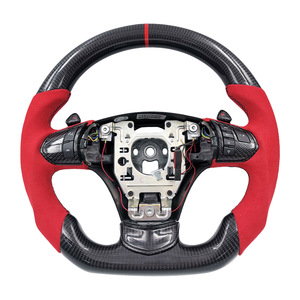 Volant en fibre de carbone 3 branches style course personnalisable pour tout modèle de voiture - Product Image 1