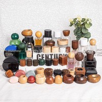 Tapa de Bambú de Madera Maciza Sin Laca para Botellas de Perfume, Aceites Esenciales y Aromaterapia, Modelo WZ-XS, Capacidad de 50 ml, Venta al Por Mayor