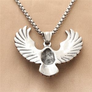 Collar de Acero Inoxidable con Colgante de Águila para Hombre, Estilo Punk Retro, Amuleto Animal 19044 - Product Image 2