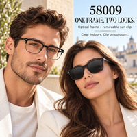 Montures optiques en acier et TR avec clip pour lunettes de soleil, montures de lunettes fournies avec des verres polarisés TAC