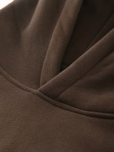 Sudadera con capucha cómoda de algodón grueso con costuras en blanco básicas para hombre pesado de gran tamaño personalizado de Color sólido de calle de alta calidad - Product Image 3