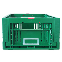 Caisse logistique pliable en plastique pour supermarché, durable, en maille, pour le stockage et le transport de légumes et fruits