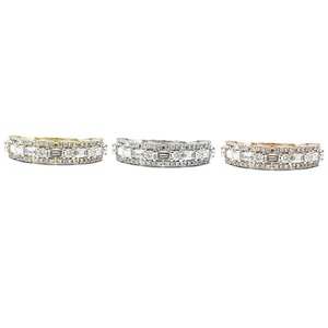 Bague de Fiançailles et de Mariage Classique en Or Blanc Massif 18 carats Plaqué Or, Sertie de Diamants Véritables Taille Brillant et Pavé, Haute Qualité - Product Image 4