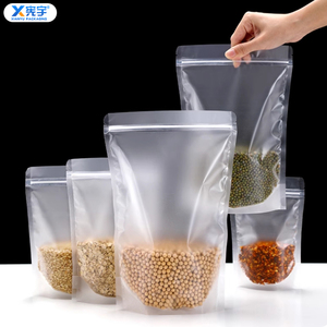 Sachet refermable transparent givré <span class=keywords><strong>de</strong></span> qualité alimentaire, à fond plat, scellé sur trois côtés, résistant à l'humidité, <span class=keywords><strong>pour</strong></span> bonbons, noix et snacks - Product Image 5