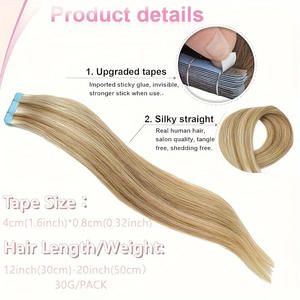 جهاز شعر ريمي حقيقي 50 جم من Lanrui ، لحمة مزدوجة ، جميع الألوان ، شريط جاهز عالي الجودة طويل العمر - Product Image 3