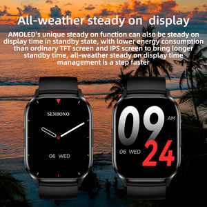 SENBONO HK21AMOLEDスマートウォッチ男性2.01 ''HD大画面応答通話血圧フィットネストラッカースポーツ男性スマートウォッチ女性 - Product Image 5