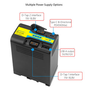 Batterie BP-U90 BP-U100 avec PD45W Charge rapide pour appareil photo <span class=keywords><strong>Sony</strong></span> EX260 EX280 Z280 FS5 7 <span class=keywords><strong>FX6</strong></span> Z190 EX1R EX200 BP-U30 U60 U70 U90 - Product Image 2