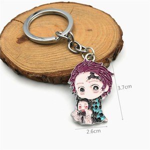 Porte-clés de l'anime <span class=keywords><strong>Demon</strong></span> <span class=keywords><strong>Slayer</strong></span> kimetsu no yaiba, nouveau bijou en métal de haute qualité, avec logo figurine, en émail, - Product Image 3