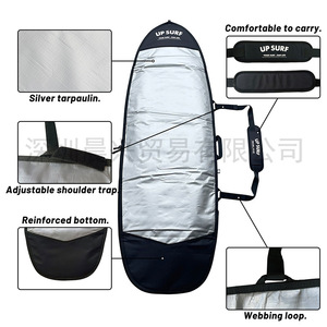 Sac de planche de surf UPSURF 5'8" en nylon, style sac à dos, housse de protection et de rangement - Product Image 2