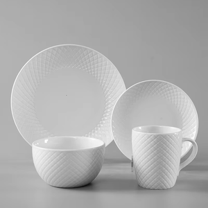 <span class=keywords><strong>Juego</strong></span> <span class=keywords><strong>de</strong></span> <span class=keywords><strong>Vajilla</strong></span> <span class=keywords><strong>de</strong></span> Porcelana Blanca con Relieve, Platos y Tazones <span class=keywords><strong>de</strong></span> Cerámica a Precio <span class=keywords><strong>de</strong></span> Mayoreo, Precio Competitivo, Fabricante - Product Image 1